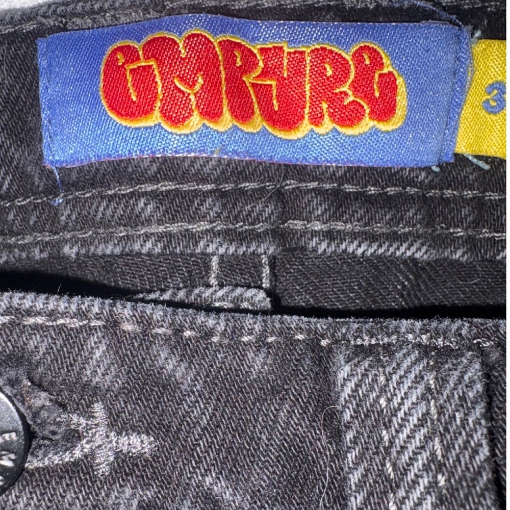Empyre Relaxed Baggy Jeans Black Wash Wide Leg Skater Y2K Size 32 - Picture 12 of 12